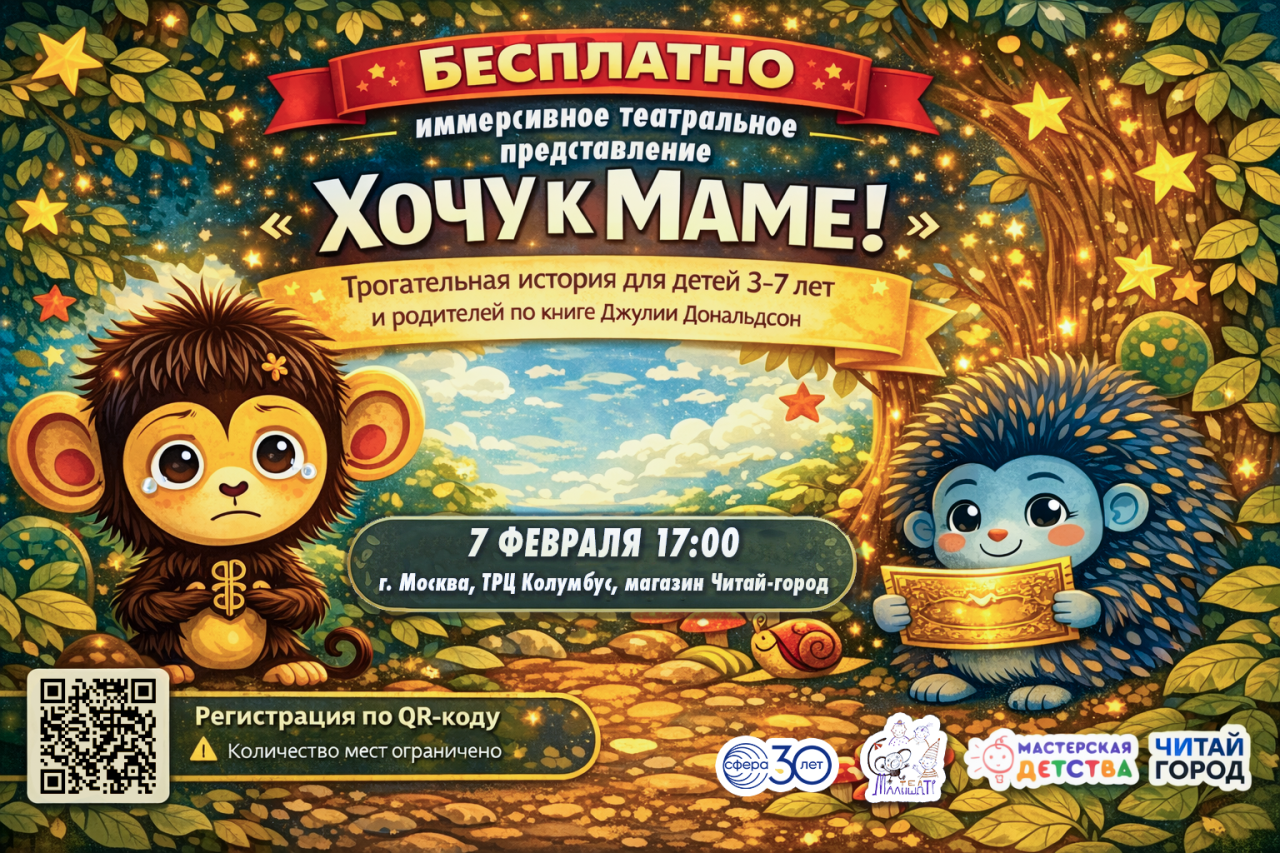 «Мастерская детства» и «Читай-город» приглашают на театральное событие для детей и родителей
