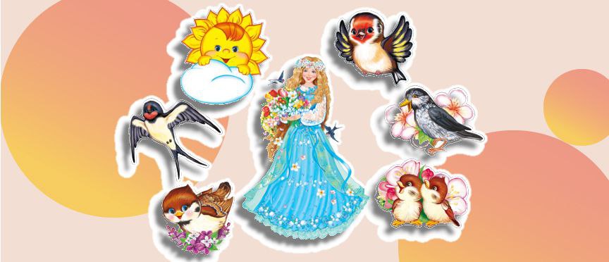 Весеннее преображение: комплект с ласточками и солнышком, способный оживить стены и сердца